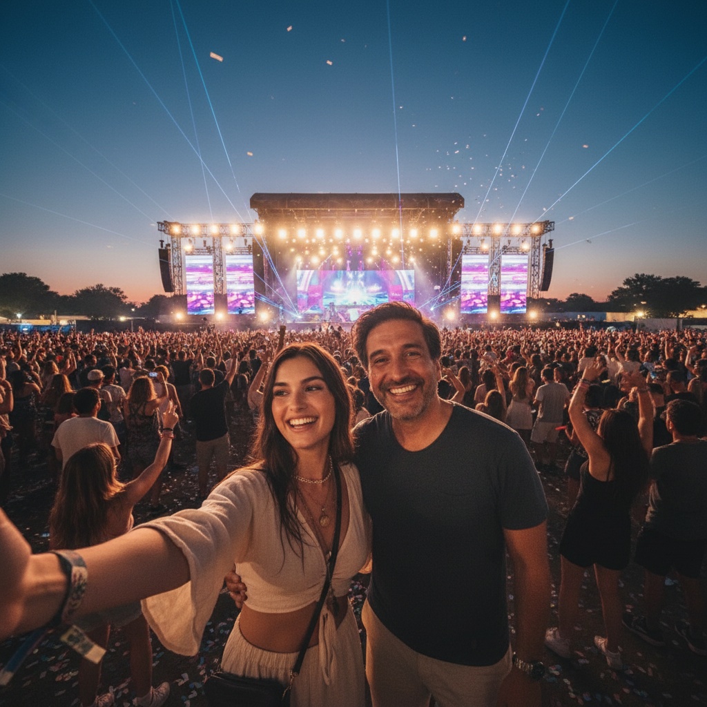 AI-generated selfie example 4 showcasing realistic fan photo
